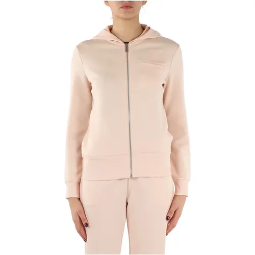 Scuba Fabric Zip Sweatshirt , female, Sizes: XS - Armani Exchange - Modalova