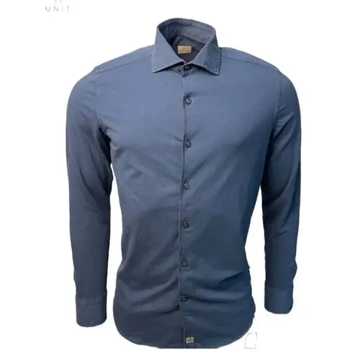 Jerseyhemd, Mittelblau,Sand Jersey Hemd, Hergestellt in Italien,Jersey Hemd, Oliv,, Jerseyhemd, weiß - Sonrisa - Modalova