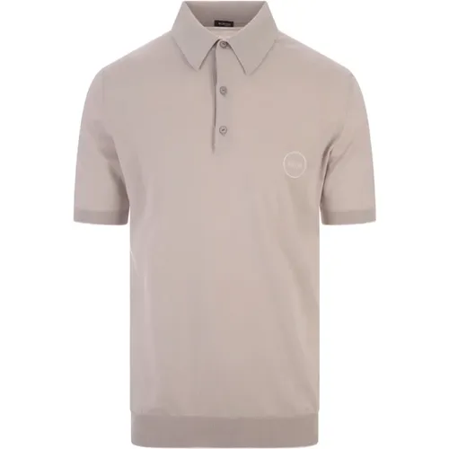 Taupe Cotton Polo Shirt , male, Sizes: M, XL, L, 2XL - Kiton - Modalova