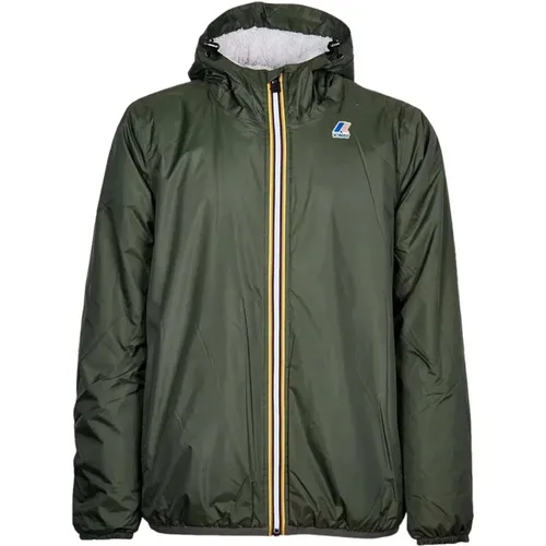 Waterproof Nylon Jacket with Sherpa Lining , male, Sizes: 2XL, XS, XL - K-way - Modalova