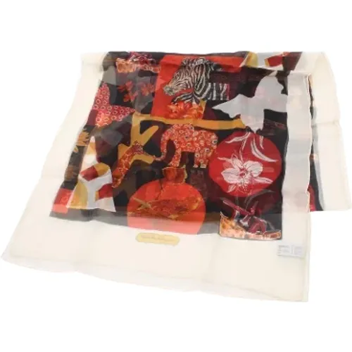 Pre-owned Silk scarves , female, Sizes: ONE SIZE - Salvatore Ferragamo Pre-owned - Modalova