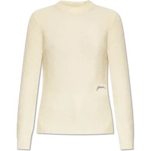 Crewneck sweater , Damen, Größe: L - Ganni - Modalova