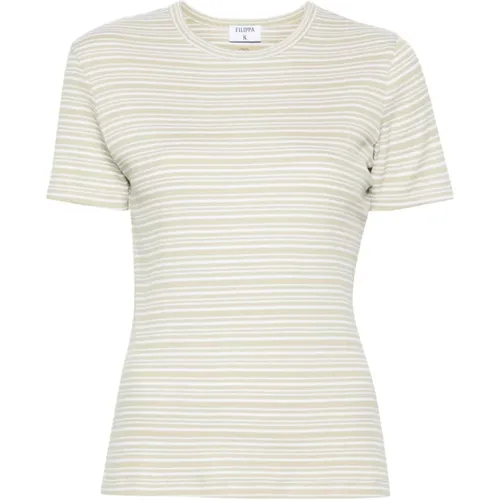 Striped Green T-shirt , female, Sizes: S, M, XS, L - Filippa K - Modalova