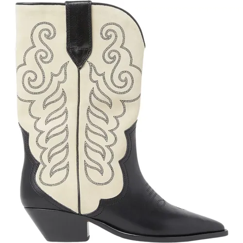 Embroidered Suede Cowboy Boots , female, Sizes: 4 UK, 3 UK - Isabel marant - Modalova