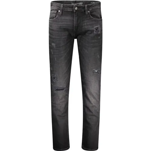 Worn Effect Slim Fit Cotton Jeans , male, Sizes: W30 L32 - Guess - Modalova