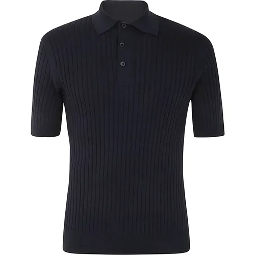 Navy Polo Shirt Short Sleeves , male, Sizes: XL - BRUNELLO CUCINELLI - Modalova