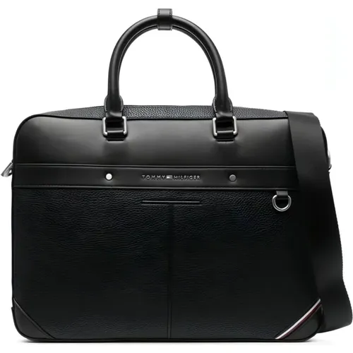 Th central slim computer bag , male, Sizes: ONE SIZE - Tommy Hilfiger - Modalova