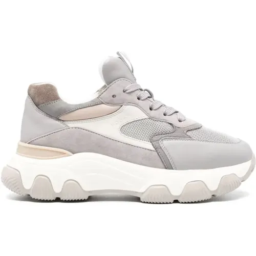 Grey Sneakers Leather Suede Mesh , female, Sizes: 2 1/2 UK, 3 1/2 UK, 8 UK, 3 UK, 6 UK, 2 UK, 4 UK, 5 UK, 4 1/2 UK, 6 1/2 UK, 5 1/2 UK, 7 UK - Hogan - Modalova