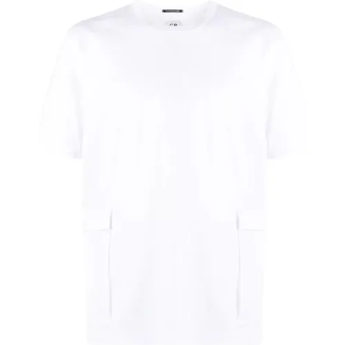 Weiße T-Shirts und Polos , Herren, Größe: M - C.P. Company - Modalova