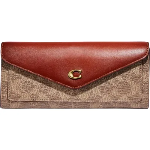 Signature Envelope Wallet with Card Slots , female, Sizes: ONE SIZE - Coach - Modalova