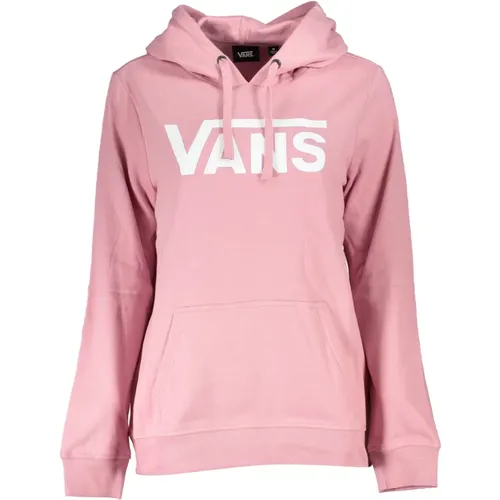 Rosa Hoodie mit zentraler Tasche und Druck - Vans - Modalova