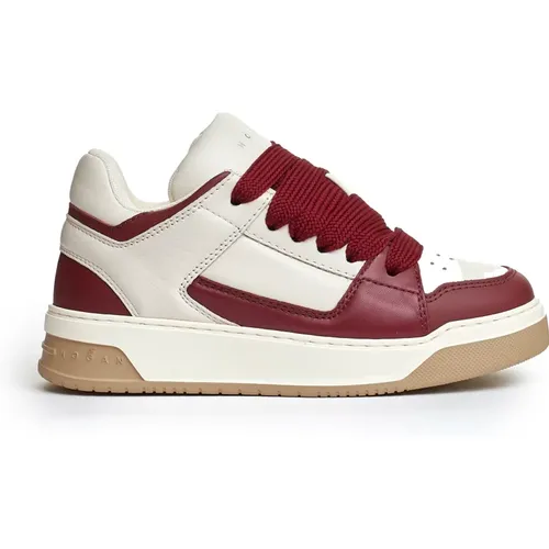 Bordeaux Sneakers with Platform Sole , female, Sizes: 4 1/2 UK, 6 UK, 5 UK, 7 UK, 5 1/2 UK - Hogan - Modalova