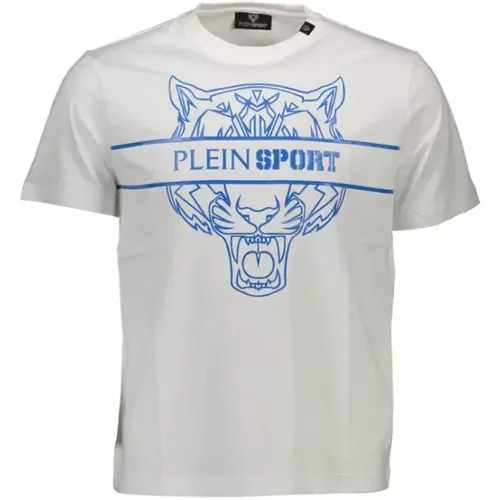 Bedrucktes T-Shirt mit Rundhalsausschnitt , Herren, Größe: M - Plein Sport - Modalova