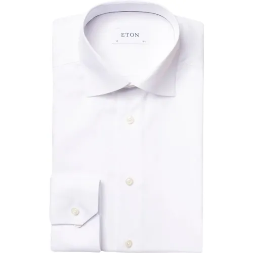 Twill Stretch Shirt - Cut Away Single , male, Sizes: XS, L, S, 3XL - Eton - Modalova