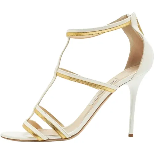 Pre-owned Leather sandals , female, Sizes: 6 1/2 UK - Jimmy Choo Pre-owned - Modalova