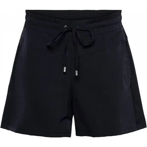 Marineblaue Reise-Shorts mit Stilvollen Details , Damen, Größe: L - &Co Woman - Modalova