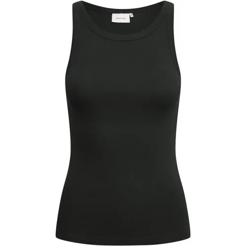 Slim Fit Kurzes Top , Damen, Größe: L - Gestuz - Modalova