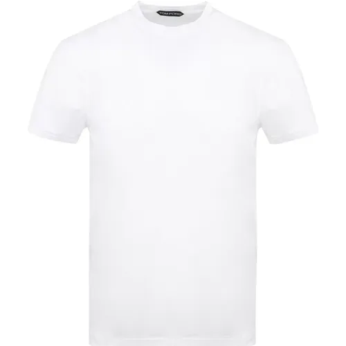 Klassisches Weißes T-Shirt für Männer , Herren, Größe: S - Tom Ford - Modalova