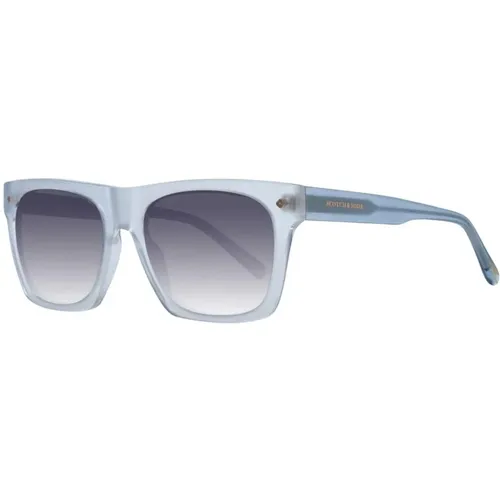 Stilvolle Graue Trapez-Sonnenbrille mit Lila Verlaufsgläsern - Scotch & Soda - Modalova