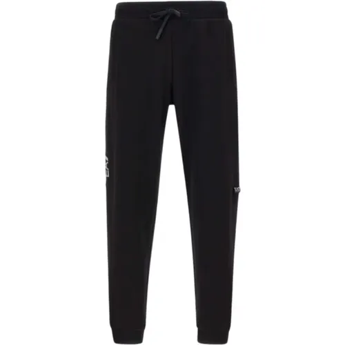 Schwarze Jogginghose mit Seitenlogo , Herren, Größe: L - Emporio Armani EA7 - Modalova