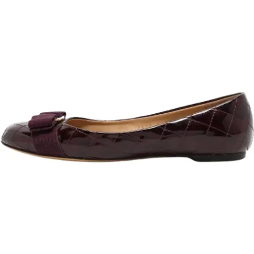 Pre-owned Leather flats , female, Sizes: 3 UK - Salvatore Ferragamo Pre-owned - Modalova