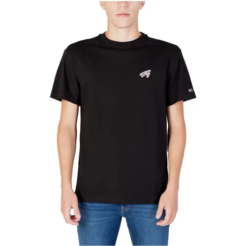 Signature T-Shirt Herbst/Winter Kollektion , Herren, Größe: L - Tommy Jeans - Modalova