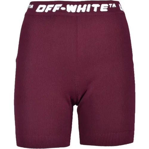 Kurze Shorts , Damen, Größe: 2XS - Off White - Modalova