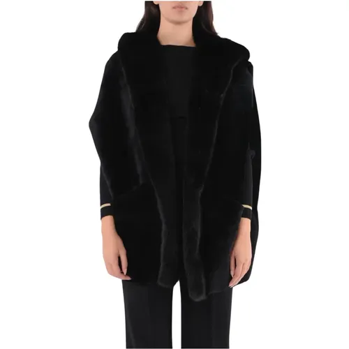 Vison Fur Vest with Leather Interior , female, Sizes: S - Blancha - Modalova