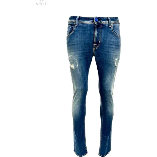 Nick Slim Distressed Jeans , Herren, Größe: W34 - Jacob Cohën - Modalova