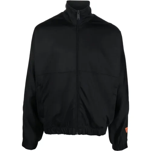 Logo Baumwolle Polyester Jacke Schwarz , Herren, Größe: L - Heron Preston - Modalova