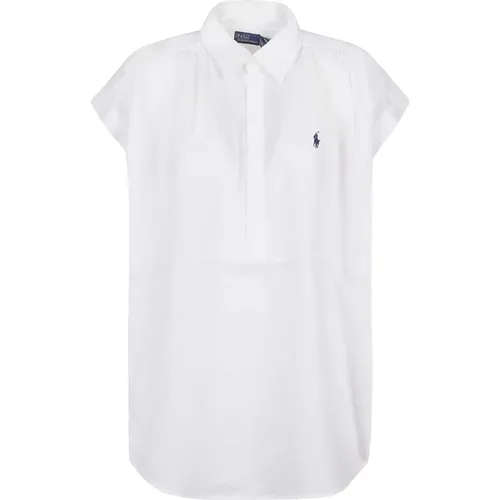 Short Sleeve Button Front Shirt , female, Sizes: M - Ralph Lauren - Modalova
