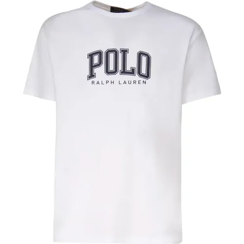 Weiße T-Shirts und Polos mit 98% Baumwolle , Herren, Größe: L - Polo Ralph Lauren - Modalova