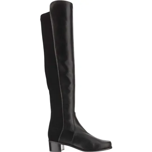 Schwarze Hohe Stiefel , Damen, Größe: 35 1/2 EU - Stuart Weitzman - Modalova