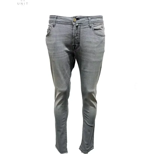 Slim Fit Light Grey Jeans , male, Sizes: W37, W32 - Jacob Cohën - Modalova