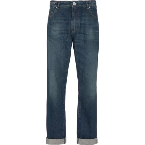 Vintage straight-leg jeans , male, Sizes: W30, W33, W31, W32, W34, W35, W36 - Balmain - Modalova