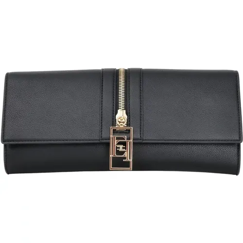 Synthetic Leather Clutch Bag , female, Sizes: ONE SIZE - Elisabetta Franchi - Modalova