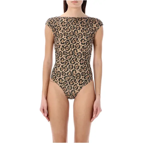 Jaguar Print Badebekleidung Body Swimsuit , Damen, Größe: S - Emporio Armani - Modalova