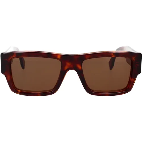 Rectangular Glamour Sunglasses with Lens , unisex, Sizes: 53 MM - Fendi - Modalova