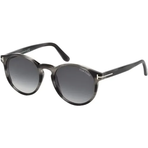 Gestreifte Graue Sonnenbrille , unisex, Größe: 51 MM - Tom Ford - Modalova