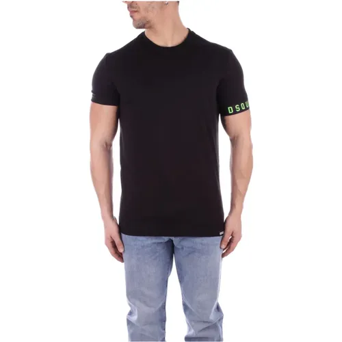 Schwarzes Logo Rücken T-shirt , Herren, Größe: M - Dsquared2 - Modalova