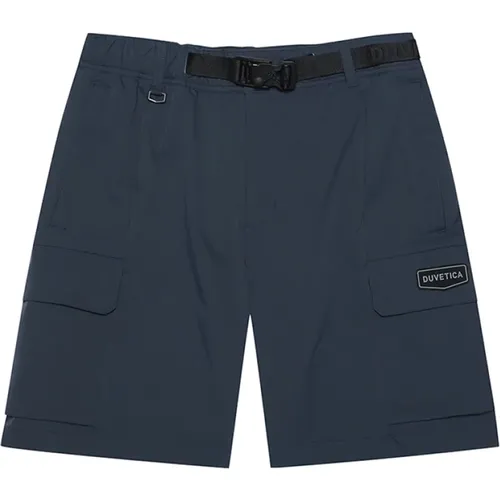 Cargo Cotton Shorts Grigio Carbone , male, Sizes: L - duvetica - Modalova