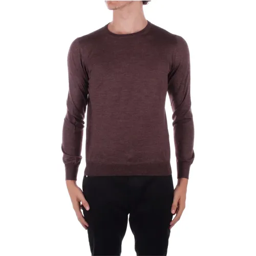 Brauner Seidenwollpullover , Herren, Größe: XL - Tagliatore - Modalova