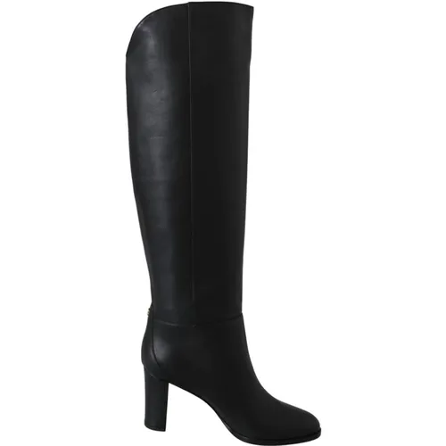 Elegante Schwarze Lederstiefel mit Absatz - Jimmy Choo - Modalova