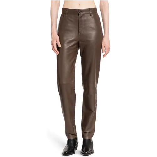 Leather Trousers with Five Pockets , female, Sizes: S - TotêMe - Modalova