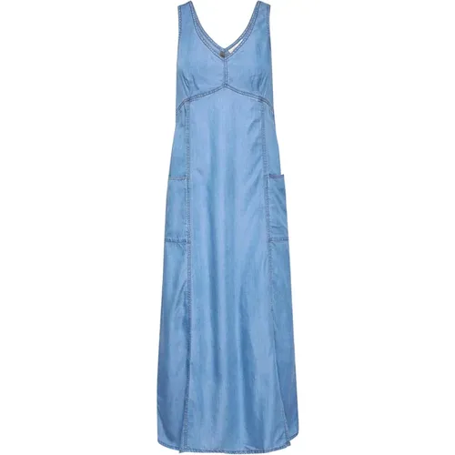 Hellblaue Denim Kleid Orlando , Damen, Größe: 2XL - Cream - Modalova