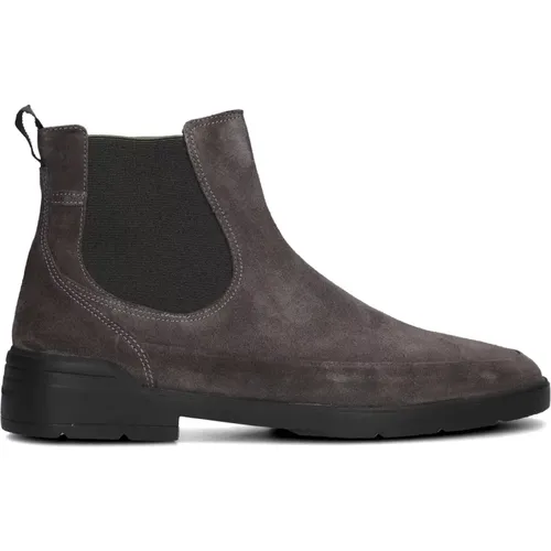 Graue Wildleder Chelsea Boots Sfm-60049 - Floris van Bommel - Modalova