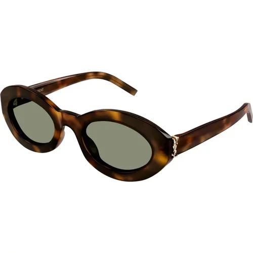 Oval Vintage Sunglasses , female, Sizes: 52 MM - Saint Laurent - Modalova