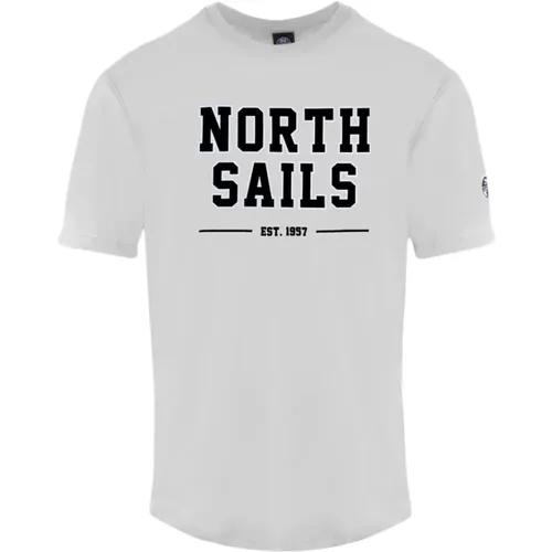 Kurzarm-Baumwoll-T-Shirt , Herren, Größe: M - North Sails - Modalova