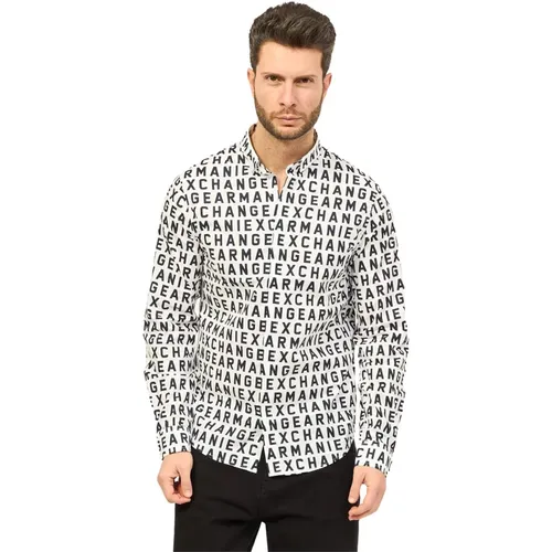 Blusen Shirts , Herren, Größe: XL - Armani Exchange - Modalova
