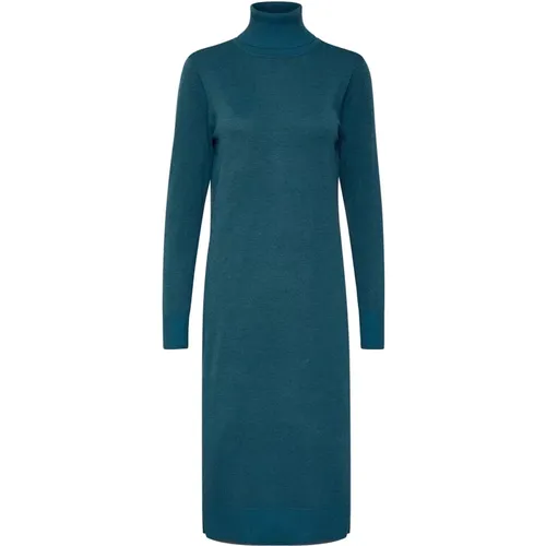 Soft Knit Roll Neck Long Dress , female, Sizes: XL, L, S - Saint Tropez - Modalova